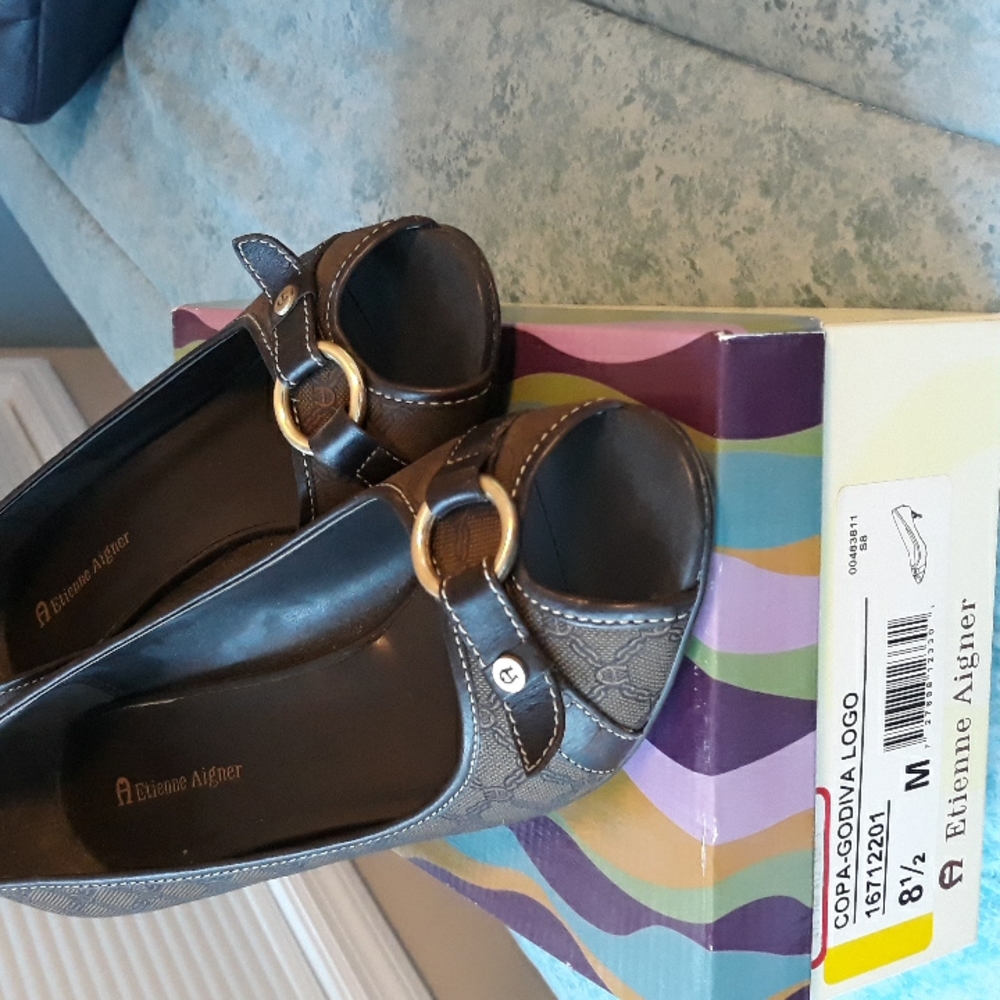 Etienne Aigner Peep Toe Pumps
